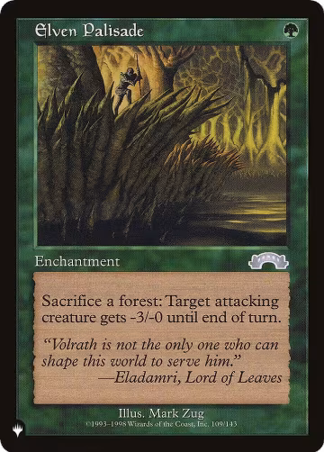 Elven Palisade (109/143), The List Reprints — Magic card price