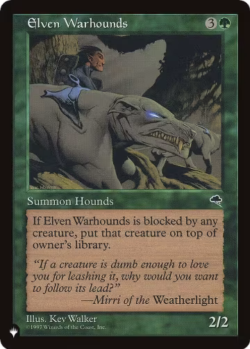 Elven Warhounds, The List Reprints — Magic card price