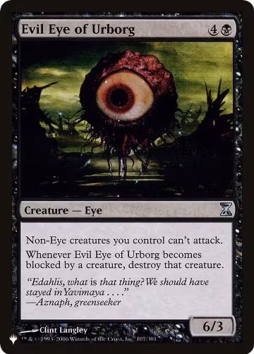 Evil Eye of Urborg (107/301), The List Reprints — Magic card price