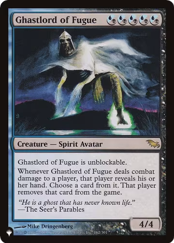 Ghastlord of Fugue (162/301), The List Reprints — Magic card price