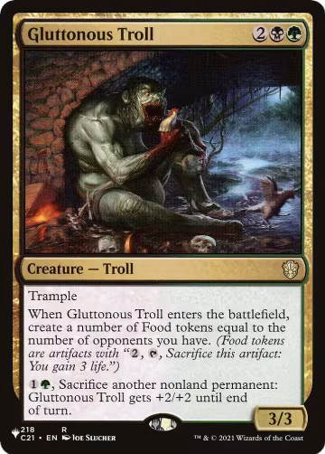 Gluttonous Troll (218/081), The List Reprints — Magic card price