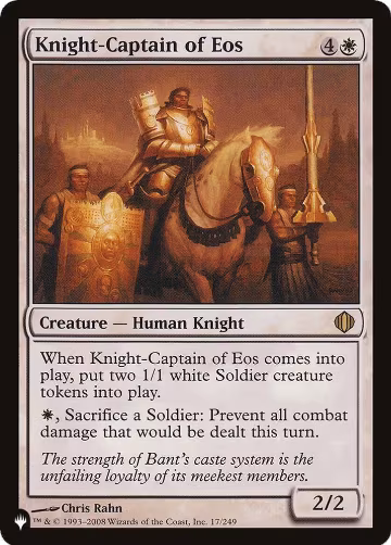 Knight-Captain of Eos (17/249), The List Reprints — Magic card price