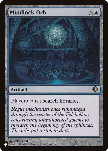 Mindlock Orb (51/249), The List Reprints — Magic card price