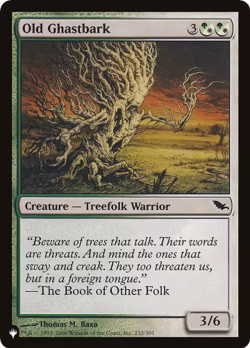 Old Ghastbark (232/301), The List Reprints — Magic card price