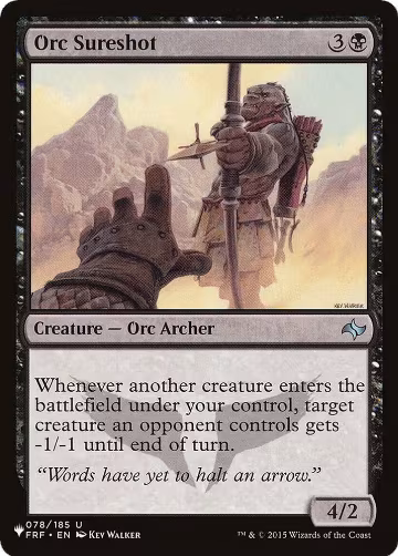 Orc Sureshot (078/185), The List Reprints — Magic card price