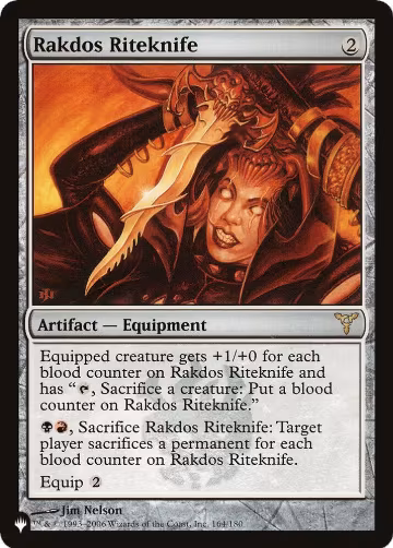 Rakdos Riteknife (164/180), The List Reprints — Magic card price