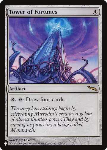 Tower of Fortunes (267/306), The List Reprints — Magic card price