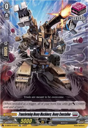 Transforming Heavy Machinery, Heavy Constalion (D-SS04/015EN), D-SS04: Stride Deckset - Messiah — Vanguard card price