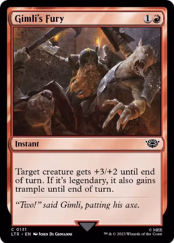 Gimli's Fury (131), Universes Beyond: The Lord of the Rings: Tales of Middle-earth — Magic card price
