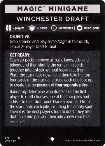 Magic Minigame: Winchester Draft (2), Phyrexia: All Will Be One — Magic card price