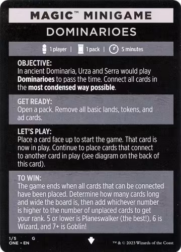 Magic Minigame: Dominarioes (1), Phyrexia: All Will Be One — Magic card price