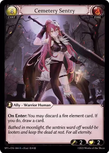 Cemetery Sentry (004), Supporter Pack 1 — Grand Archive card price