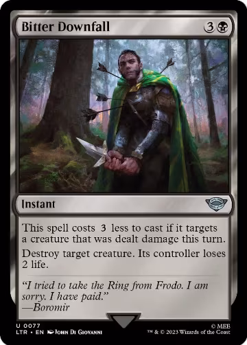 Bitter Downfall (77), Universes Beyond: The Lord of the Rings: Tales of Middle-earth — Magic card price