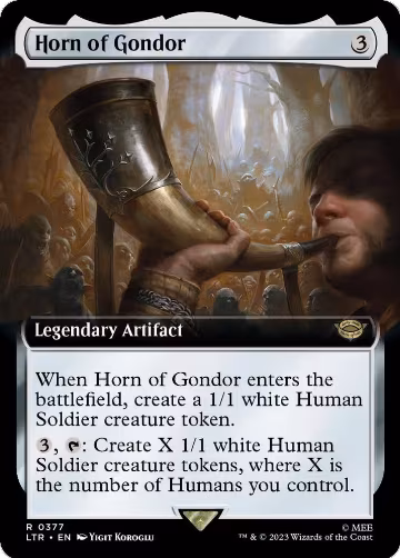 Horn of Gondor (Extended Art) (377), Universes Beyond: The Lord of the Rings: Tales of Middle-earth — Magic card price
