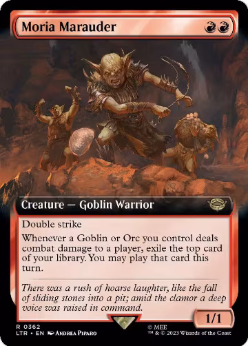 Moria Marauder (Extended Art) (362), Universes Beyond: The Lord of the Rings: Tales of Middle-earth — Magic card price
