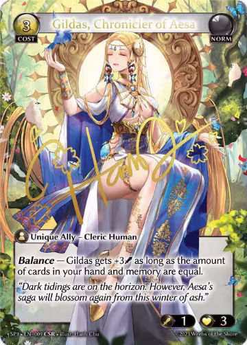 Gildas, Chronicler of Aesa (CSR) (009), Supporter Pack 1 — Grand Archive card price
