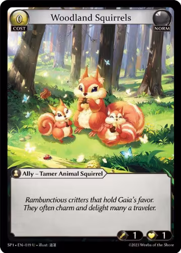Woodland Squirrels (019), Supporter Pack 1 — Grand Archive card price