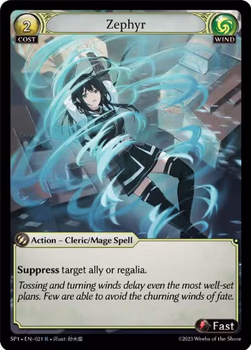 Zephyr (021), Supporter Pack 1 — Grand Archive card price