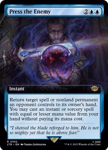 Press the Enemy (Extended Art) (352), Universes Beyond: The Lord of the Rings: Tales of Middle-earth — Magic card price