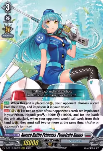 Aurora Battle Princess, Penetrate Aquas (D-BT10/007EN), D-BT10: Dragon Masquerade — Vanguard card price