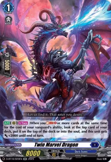 Twin Marvel Dragon (D-BT10/023EN), D-BT10: Dragon Masquerade — Vanguard card price