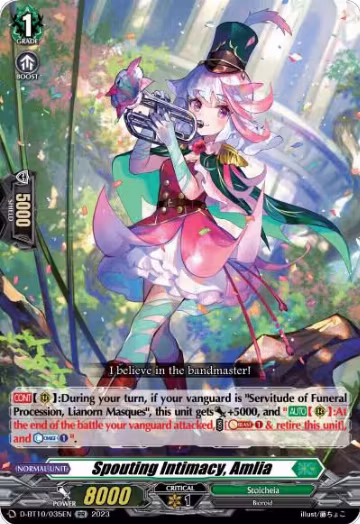 Spouting Intimacy, Amlia (D-BT10/035EN), D-BT10: Dragon Masquerade — Vanguard card price