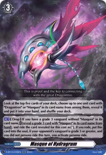 Masque of Hydragrum (D-BT10/036EN), D-BT10: Dragon Masquerade — Vanguard card price