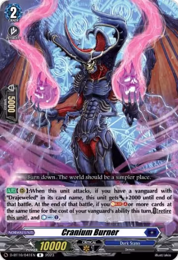 Cranium Burner (D-BT10/041EN), D-BT10: Dragon Masquerade — Vanguard card price