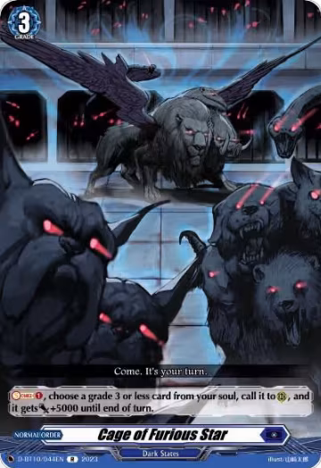 Cage of Furious Star (D-BT10/044EN), D-BT10: Dragon Masquerade — Vanguard card price