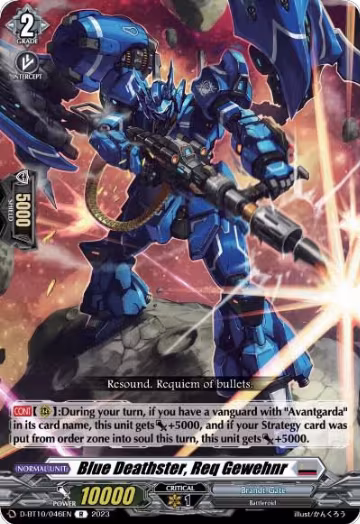Blue Deathster, Req Gewehnr (D-BT10/046EN), D-BT10: Dragon Masquerade — Vanguard card price