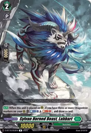 Sylvan Horned Beast, Lahbart (D-BT10/053EN), D-BT10: Dragon Masquerade — Vanguard card price