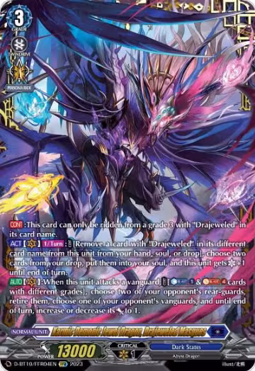 Karmic Demonic Jewel Dragon, Drajeweled Masques (FFR) (D-BT10/FFR04EN), D-BT10: Dragon Masquerade — Vanguard card price