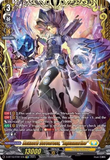 Hexaorb Sorceress, "Aquamarine" (FFR) (D-BT10/FFR11EN), D-BT10: Dragon Masquerade — Vanguard card price