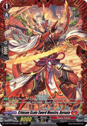 Crimson Scale Sword Maestro, Burnaia (FR) (D-BT10/FR03EN), D-BT10: Dragon Masquerade — Vanguard card price