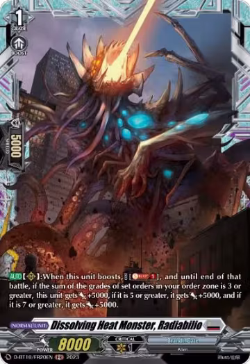 Dissolving Heat Monster, Radiabilio (FR) (D-BT10/FR20EN), D-BT10: Dragon Masquerade — Vanguard card price