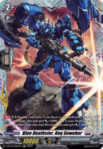 Blue Deathster, Req Gewehnr (FR) (D-BT10/FR22EN), D-BT10: Dragon Masquerade — Vanguard card price