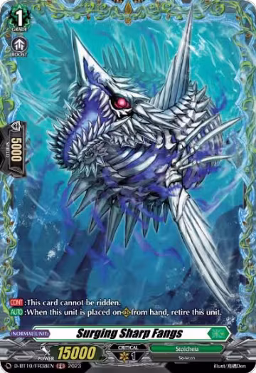 Surging Sharp Fangs (FR) (D-BT10/FR38EN), D-BT10: Dragon Masquerade — Vanguard card price