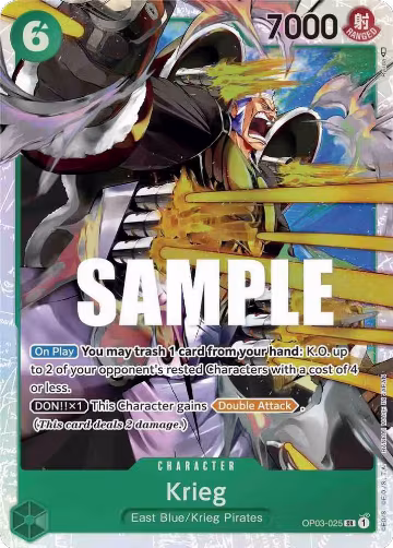 Krieg (OP03-025), Pillars of Strength — One Piece card price