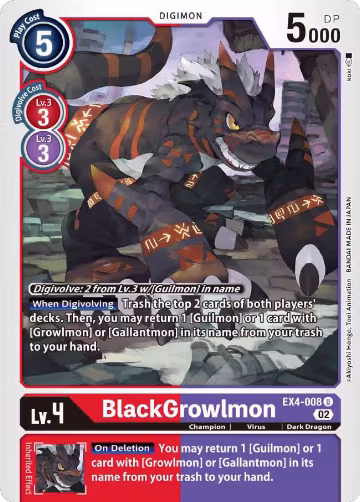BlackGrowlmon (EX4-008 U), Alternative Being Booster — Digimon card price