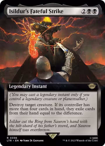 Isildur's Fateful Strike (Extended Art) (356), Universes Beyond: The Lord of the Rings: Tales of Middle-earth — Magic card price