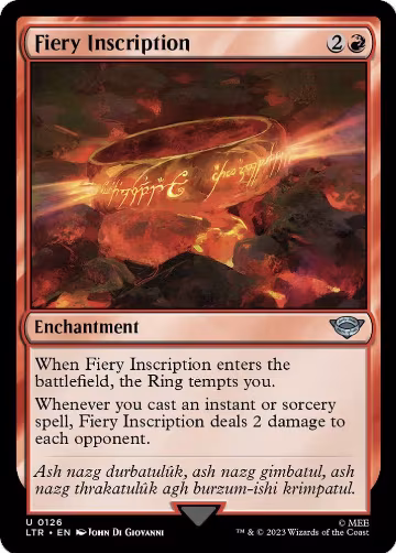Fiery Inscription (126), Universes Beyond: The Lord of the Rings: Tales of Middle-earth — Magic card price