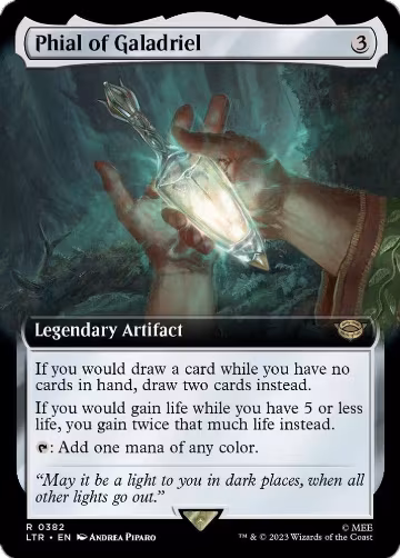 Phial of Galadriel (Extended Art) (382), Universes Beyond: The Lord of the Rings: Tales of Middle-earth — Magic card price