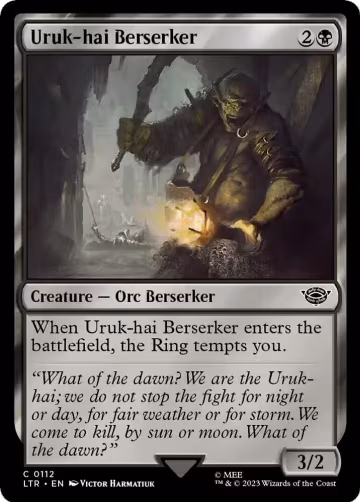 Uruk-hai Berserker (112), Universes Beyond: The Lord of the Rings: Tales of Middle-earth — Magic card price
