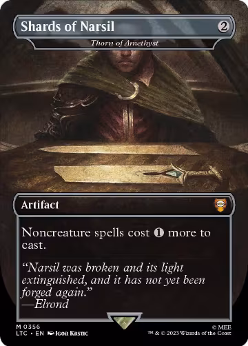 Shards of Narsil - Thorn of Amethyst (Borderless) (356), Commander: The Lord of the Rings: Tales of Middle-earth — Magic card price