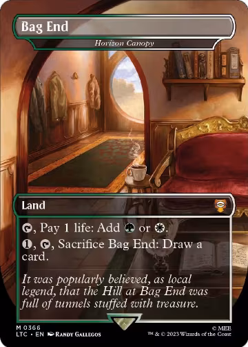 Bag End - Horizon Canopy (Borderless) (366), Commander: The Lord of the Rings: Tales of Middle-earth — Magic card price
