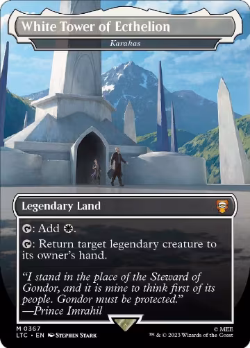 White Tower of Ecthelion - Karakas (Borderless) (367), Commander: The Lord of the Rings: Tales of Middle-earth — Magic card price