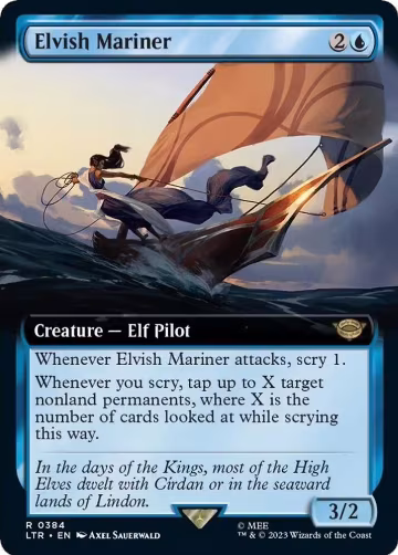 Elvish Mariner (Extended Art) (384), Universes Beyond: The Lord of the Rings: Tales of Middle-earth — Magic card price