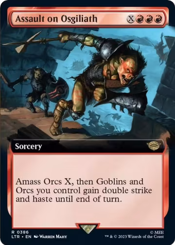 Assault on Osgiliath (Extended Art) (386), Universes Beyond: The Lord of the Rings: Tales of Middle-earth — Magic card price