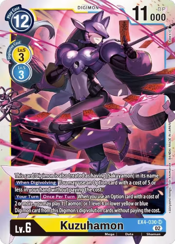 Kuzuhamon (EX4-030 SR), Alternative Being Booster — Digimon card price