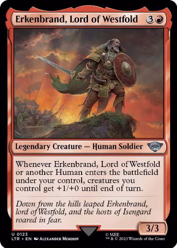 Erkenbrand, Lord of Westfold (123), Universes Beyond: The Lord of the Rings: Tales of Middle-earth — Magic card price